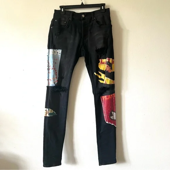 AMIRI | Jeans | Amiri Playboy Magazine Black Jeans Size 3 Ripped  